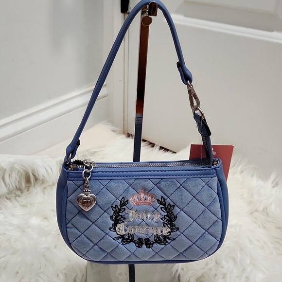 🔹️Juicy couture 🔹️royal couture mini wristlet slate Blue  purse  ✨️💙 - Picture 1 of 7